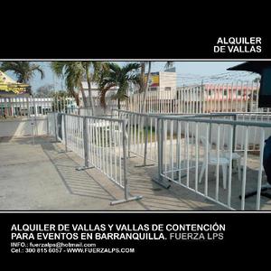 ALQUILER DE VALLAS DE CONTENCIÓN PARA LA ORGANIZACIÓN DE