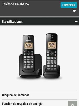 Teléfono Panasonic Doble - Duo Kx-tgc352 Con Batería