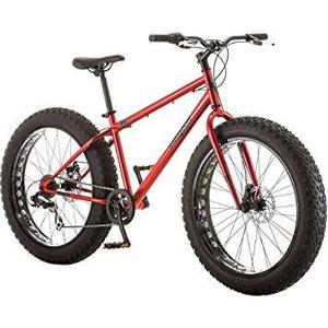 Mongoose Enganche Hombres Fat Tire Bicicletas, Rojo, 26