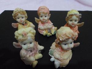 5 angeles en ceramica porcelana coleccion decoracion - Cali