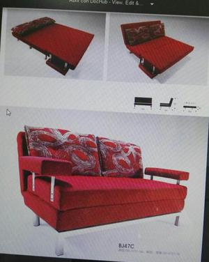 Sofa cama nuevo color rojo y muy comodo