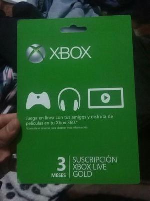 Suscripcion Xbox Live Gold 3 Meses