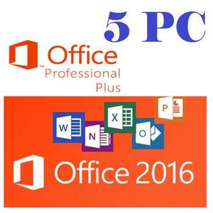 Licencia Office  Profesional Plus 5pc Original.