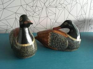 Lindos patos de madera decorativos