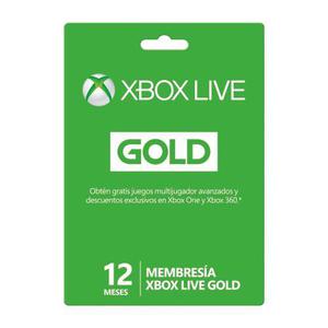 Tarjeta Xbox Live 12 Meses Gold