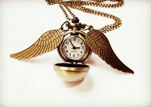 Harry Potter Snitch Dorada Collar Reloj Colgante Quidditch