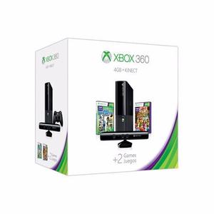 Xbox 360 Slim E + 2 Controles + 4 Juegos + Kinect