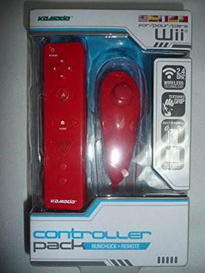 Control De Nintendo Wii Paquete Remote Y Nunchuck - Rojo
