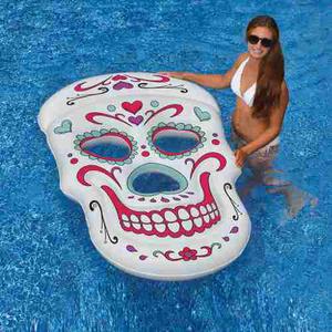 Azúcar Cráneo 62 X 40 Flotador Inflable De La Piscina