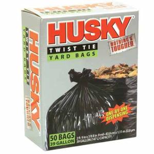 Husky Hk39wc050b 39-gallon Precinto De Amarre Yard Bolsas,