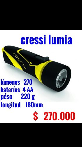 Linterna Sumergible Buceo Cressi Lumia