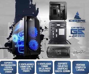 Combo Torre Iceberg Crystal G5 + Asus A68hm Plus