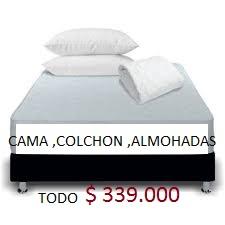 CAMA, COLCHÓN, ALMOHADAS, $ FABRICO MEDIDAS