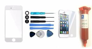 Kit Reemplazo Vidrio Pantalla Apple Iphone 5 Blanco