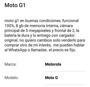 Moto G1 Funcional