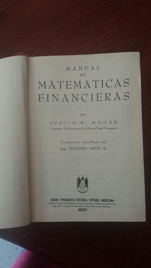 Manual de Matemáticas Financieras