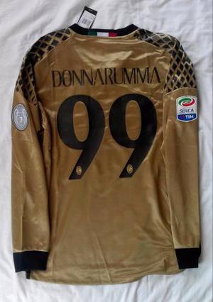 Camiseta Ac Milan Arquero Dorado Donnarumma Serie A Tal M- S
