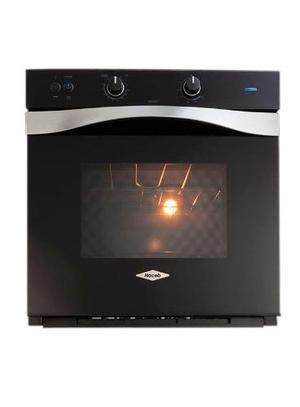 Horno Haceb Gas Negro Manija Acero Inox 60cm Doble Vidrio Ne