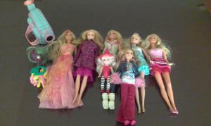 6muñecas Barbie1camara Disney Y 2 Ponys - Cali