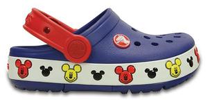 CROCS INFANTILES CON LUCES MIKEY MOUSE Y HELLO KITY