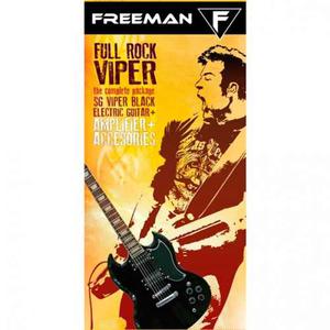 Guitarra Electrica Full Rock Viper Freeman Packgu Negro