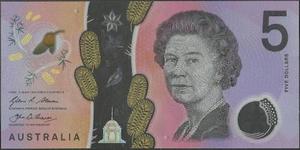 Australia, 5 Dollars  Plastico