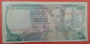 Billete De 200 Pesos Cafetero Reposición Primera Fecha