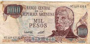 Billete De Argentina Mil Pesos