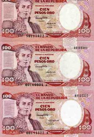 Billetes De 100 Pesos  Reposiciones Lgv.
