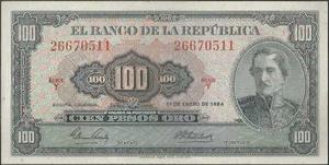 Colombia, 100 Pesos 1 Ene  Bgw295