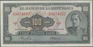 Colombia, 100 Pesos 20 Jul  Bgw296