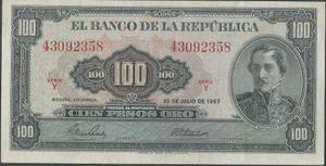 Colombia, 100 Pesos 20 Jul  Bgw297