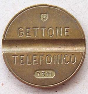 Moneda Token Ficha Italia Gettone Telefonico 