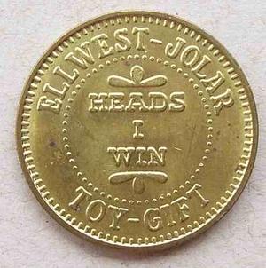 Moneda Token Ficha Usa Heads I Win Ellwest-jolar Antique