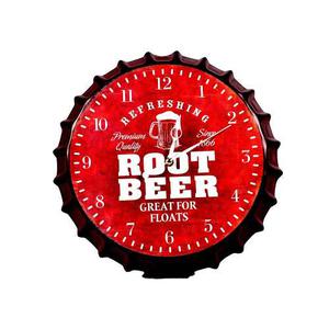 Reloj De Pared Tapa Root Beer