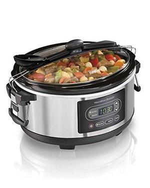 Hamilton Beach Estadía Programable O Go Slow Cooker, 5-qua