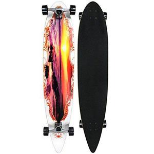 Krown City Sunset Surf Longboard Skateboard