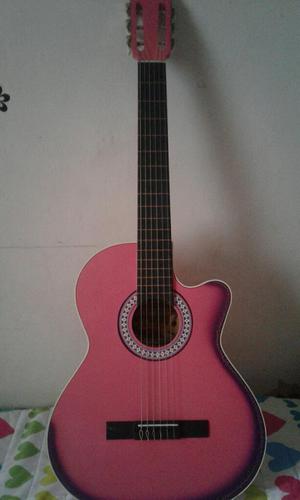 Hermosa Guitarra Rosa