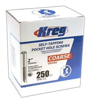 Kreg Sml-c Pocket Screws 2-inch, #8 Coarse, Washer Head, 25