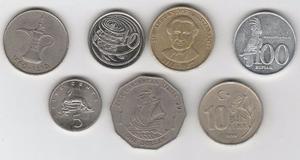 7 Monedas De Asia Y America Muy Hermosas!!!