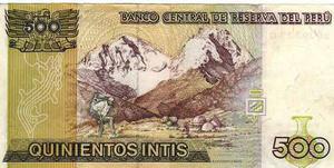 Billete Del Peru De 500 Intis