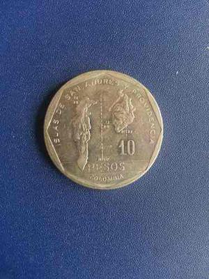 Moneda De 10 Pesos De  - Lanceros - San Andres - Nueva.