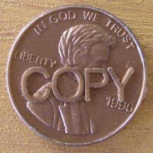 Moneda Token Ficha Usa One Lincoln Cent Copy Plastic