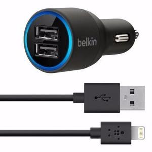 Cargador Para Carro Belkin 2,1amp/2 Puertos Cable Iphone 5