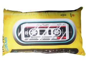 Cojin Almohadas Hogar Diseño Cassette Fibra Poliéster