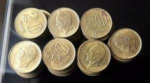 Sesenta Y Nueve (69) Monedas De 20 Pesos Colombia