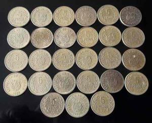 Veintisiete (27) Monedas De 5 Pesos Colombia