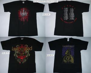 Lote Camisetas Lamb of God M Metal