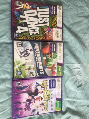 Tres Juegos para Kinect Original Xbox360