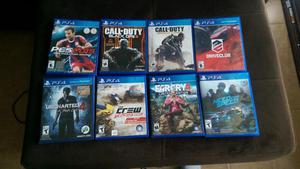 Juegos de Play Station 4.